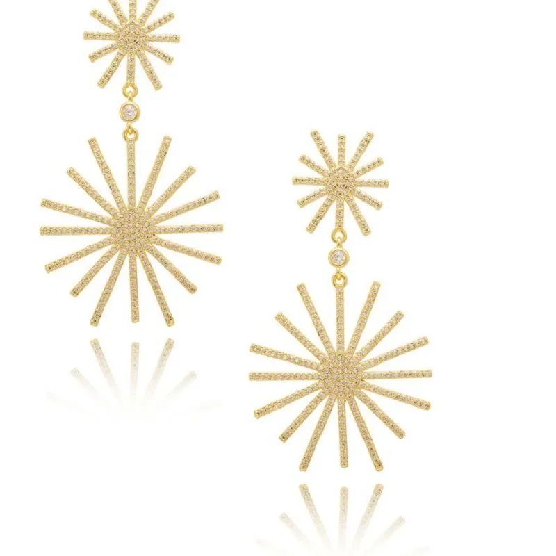 Velké Micro Pave Visací náušnice