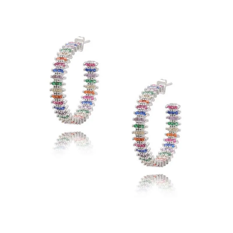 Barevné kruhové náušnice pro ženy