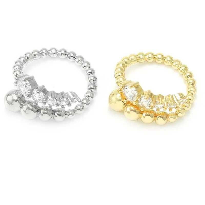 Pozlacený Cz nastavitelný prsten