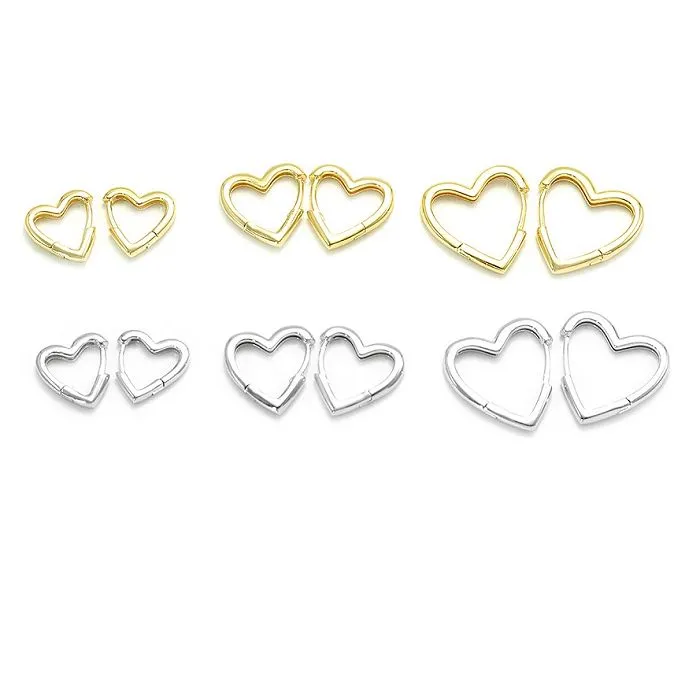 Vysoce leštěné srdce náušnice