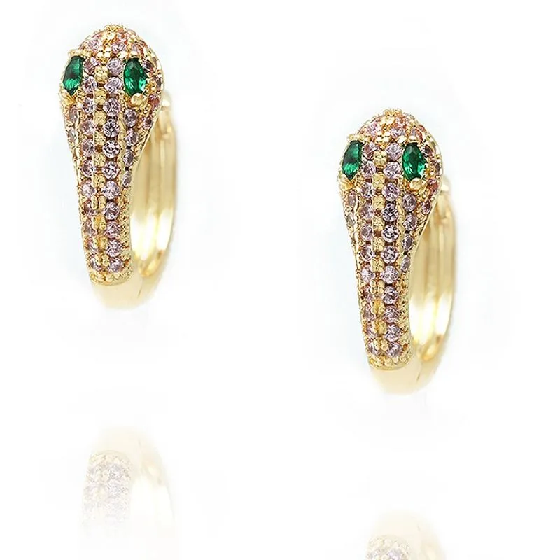 Náušnice se zvířaty Huggie Snake