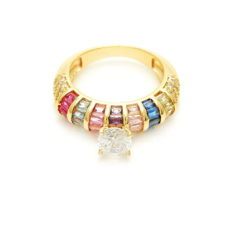 Mix zirkonového dámského prstenu