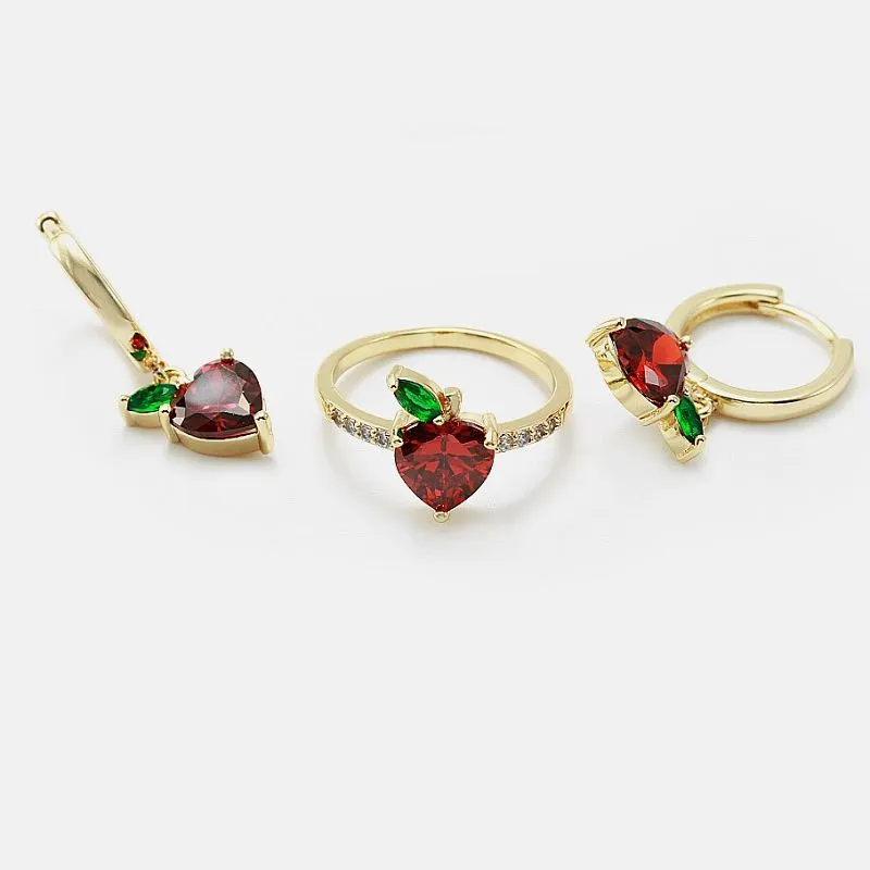 Sada šperků Red Cz Heart