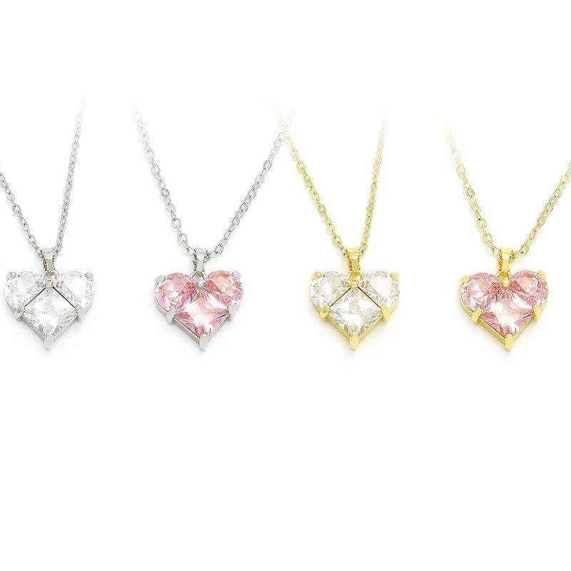 Romantický přívěsek srdce pozlacený