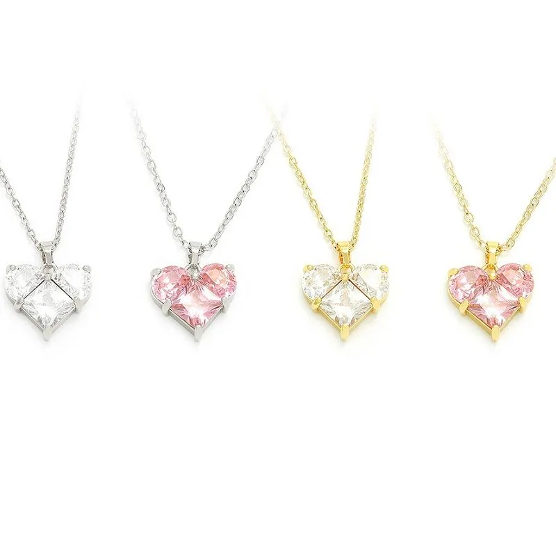 Romantický přívěsek srdce pozlacený