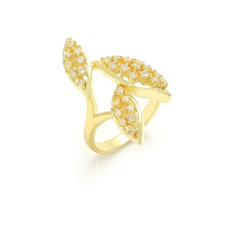 Stříbrný prsten ve tvaru listu