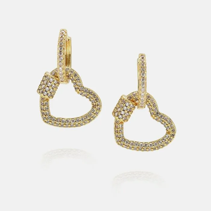 Ženy nový design náušnice srdce