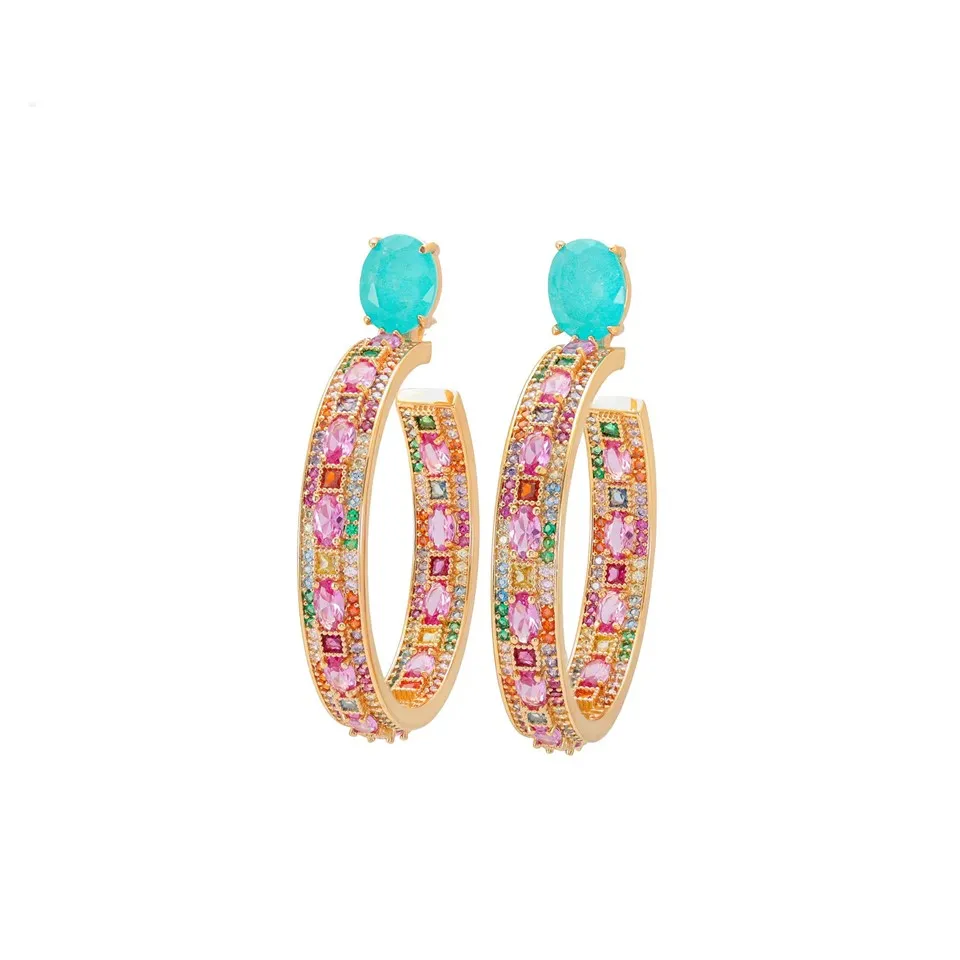 Dámské náušnice z pozlaceného zirkonu