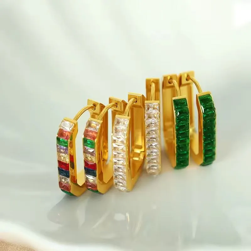 Geometrické náušnice z nerezové oceli